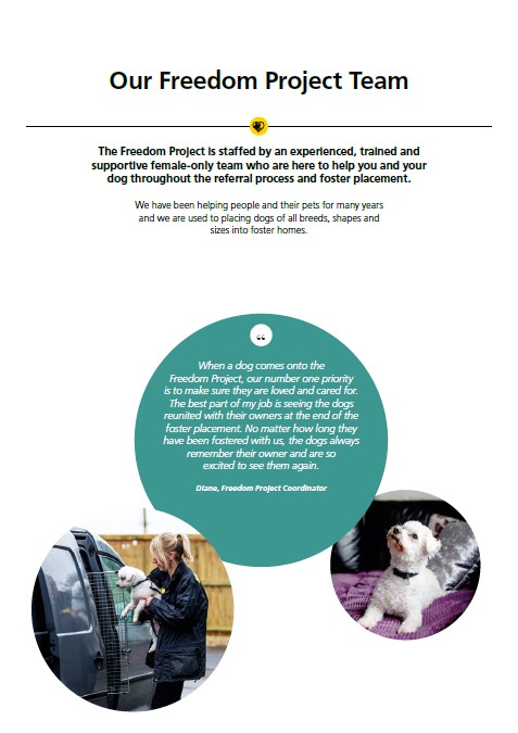 Dogs Trust Freedom Project Team